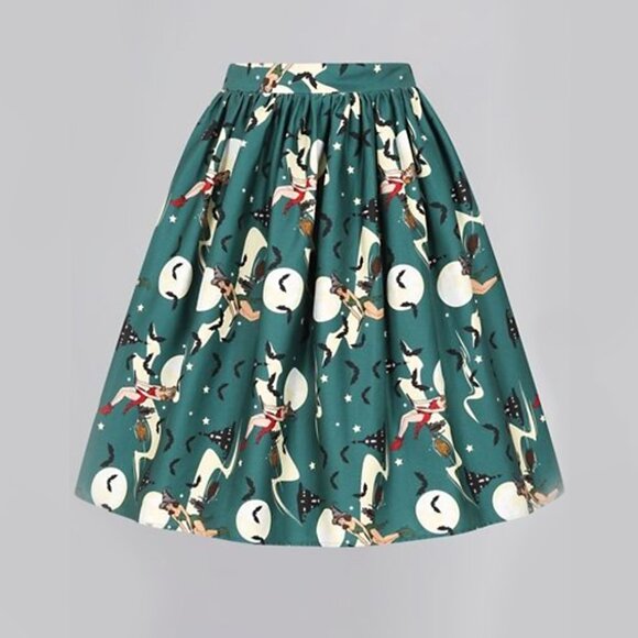 Collectif Dresses & Skirts - Collectif Jasmine Witches Swing Skirt, NWT, UK 8